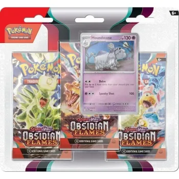 Pokemon Obsidian Flammen 3-Pack Blister Friedwuff