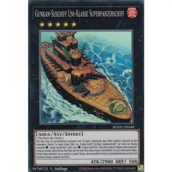 Gunkan-Suschiff Uni-Klasse Superpanzerschiff