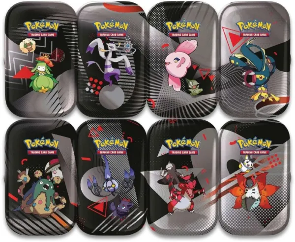 Pokemon Karmesin & Purpur Schwarze Blitze & Weisse Flammen Mini Tin