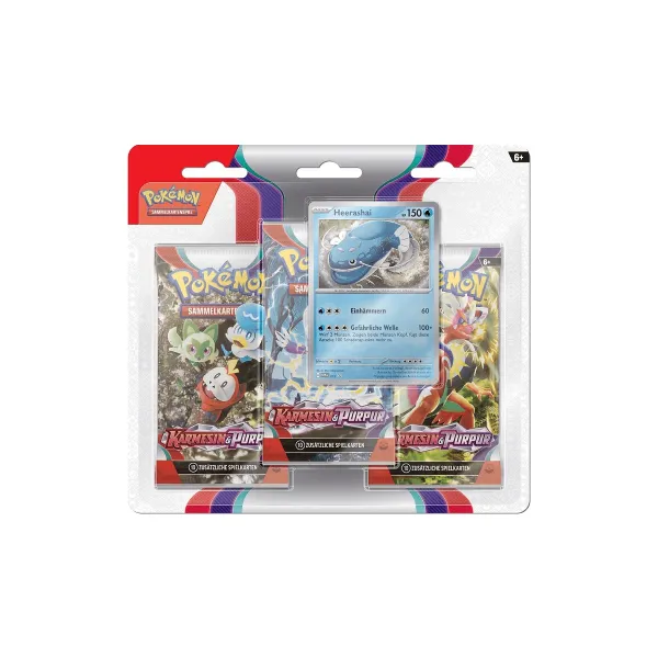 Pokemon Karmesin & Purpur 3-Pack Blister Heerashai