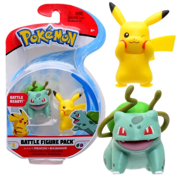 Pokemon Battle Figur Pikachu + Bisasam